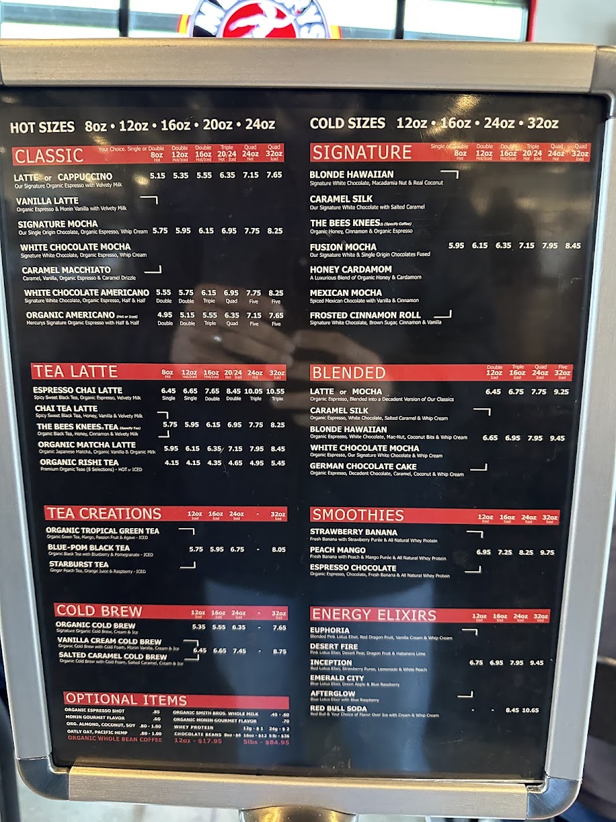 Mercurys Coffee Co. Menu - Image 1